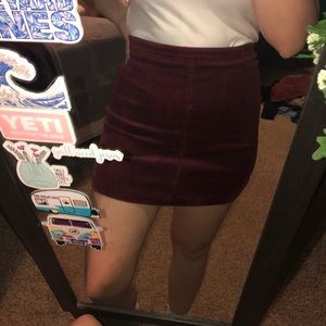 Corduroy mini skirt